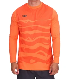 Sportoberbekleidung|Ballsport*Outfitter OCEAN FABRICS Tahi Herren Torwart-Trikot Feuchtigkeitsregulierend und Schnelltrocknend Langarm-Shirt Fußball Longsleeve OUT-M-1033-OTW in Orange oder Grün