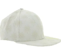 Caps & Mützen*Bio-Domes Headgear 2PAC Snapback-Cap mit Stickmuster & Kreuz-Emblem Limited Streetwear Edition TC108767TUP3 Creme-Weiß