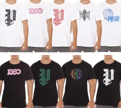 T-Shirts & Tank Tops*PASH Herren Kurzarm-Shirt mit verschiedenen großem Frontprints Baumwoll-T-Shirt PATR00 Schwarz/Weiß