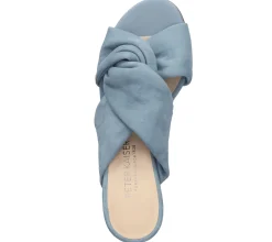 Zehentrenner & Sandalen*PETER KAISER Damen Pantolette Echtleder-Sandale mit geknotetem Riemen Sommer-Schuhe 06117-038 Hellblau