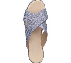 Zehentrenner & Sandalen*PETER KAISER Damen Plateau-Pantolette mit geflochtenem Bast Sommer-Schuhe 88187-159 Violett