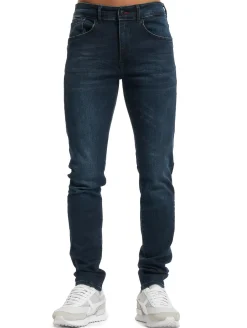 Hosen & Jeans|Jeans & Hosen*Petrol Industries Jogger Slim Fit Jeans in mittlerer Used-Waschung in Blau