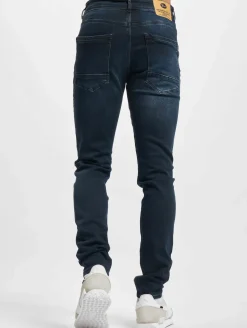 Hosen & Jeans|Jeans & Hosen*Petrol Industries Jogger Slim Fit Jeans in mittlerer Used-Waschung in Blau