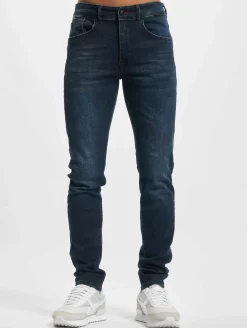 Hosen & Jeans|Jeans & Hosen*Petrol Industries Jogger Slim Fit Jeans in mittlerer Used-Waschung in Blau