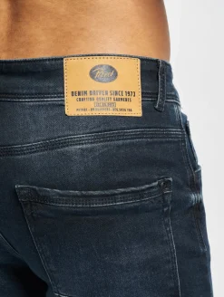 Hosen & Jeans|Jeans & Hosen*Petrol Industries Jogger Slim Fit Jeans in mittlerer Used-Waschung in Blau