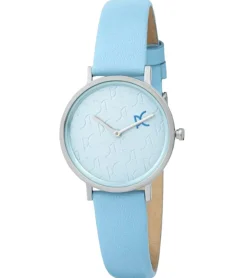 Damenuhren|Damenuhren*Pierre Cardin Damen Armband-Uhr mit Marken-Kürzel-Print analoge Quarz-Uhr mit Leder-Armband 3ATM 31mm CBV.1521 Blau oder Rot