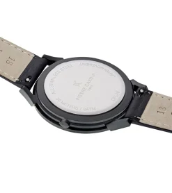 Damenuhren|Damenuhren*Pierre Cardin Damen Armband-Uhr schlichtes Ziffernblatt analoge Quarz-Uhr mit Leder-Armband 3ATM 40mm CPI.2006 Schwarz