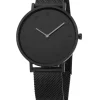 Damenuhren|Damenuhren*Pierre Cardin Damen Armband-Uhr schlichtes Ziffernblatt analoge Quarz-Uhr mit Edelstahl-Armband 3ATM 39mm CBV.1054 Schwarz