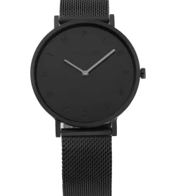 Damenuhren|Damenuhren*Pierre Cardin Damen Armband-Uhr schlichtes Ziffernblatt analoge Quarz-Uhr mit Edelstahl-Armband 3ATM 39mm CBV.1054 Schwarz