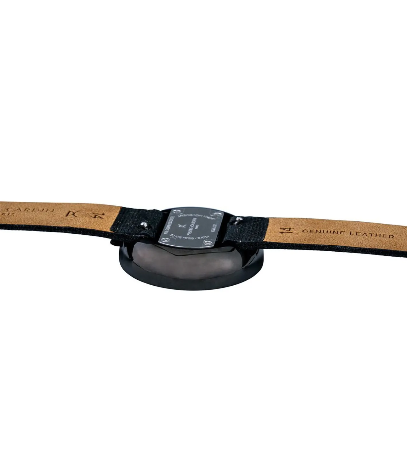 Damenuhren|Damenuhren*Pierre Cardin Damen Armband-Uhr mit Glitzer im Ziffernblatt analoge Quarz-Uhr mit Leder-Armband 3ATM 32mm CMA.0011 Schwarz/Gold