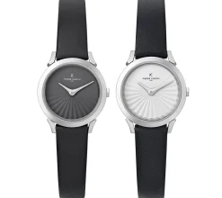 Damenuhren|Damenuhren*Pierre Cardin Damen Armband-Uhr schlichtes Ziffernblatt analoge Quarz-Uhr mit Leder-Armband 3ATM 27mm CPI.250 Schwarz/Weiß oder Schwarz