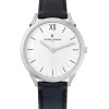 Damenuhren|Damenuhren*Pierre Cardin Damen Armband-Uhr schlichtes Ziffernblatt analoge Quarz-Uhr mit Leder-Armband 3ATM 40mm CPI.2000 Schwarz/Silber