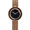 Damenuhren|Damenuhren*Pierre Cardin Damen Armband-Uhr modernes Ziffernblatt analoge Quarz-Uhr mit Edelstahl-Armband 3ATM 33mm CMA.0001 Rose-Gold/Schwarz