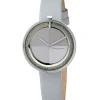 Damenuhren|Damenuhren*Pierre Cardin Damen Armband-Uhr modernes Ziffernblatt analoge Quarz-Uhr mit Leder-Armband 3ATM 32mm CMA.0005 Grau/Silber
