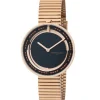 Damenuhren|Damenuhren*Pierre Cardin Damen Armband-Uhr zeitloses Ziffernblatt analoge Quarz-Uhr mit Edelstahl-Armband 3ATM 32mm CMA.0010 Rose-Gold/Schwarz
