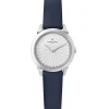 Damenuhren|Damenuhren*Pierre Cardin Damen Armband-Uhr Ziffernblatt analoge Quarz-Uhr mit Leder-Armband 3ATM 27mm CPI.2513 Blau/Weiß/Silber
