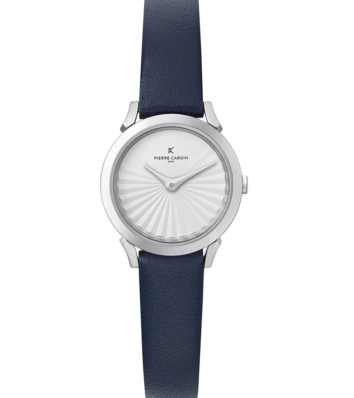 Damenuhren|Damenuhren*Pierre Cardin Damen Armband-Uhr Ziffernblatt analoge Quarz-Uhr mit Leder-Armband 3ATM 27mm CPI.2513 Blau/Weiß/Silber