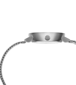 Damenuhren|Damenuhren*Pierre Cardin Damen Armband-Uhr Ziffernblatt mit silbernen Kreis-Details analoge Quarz-Uhr mit Edelstahl-Armband 3ATM 28mm CCM.0503 Silber