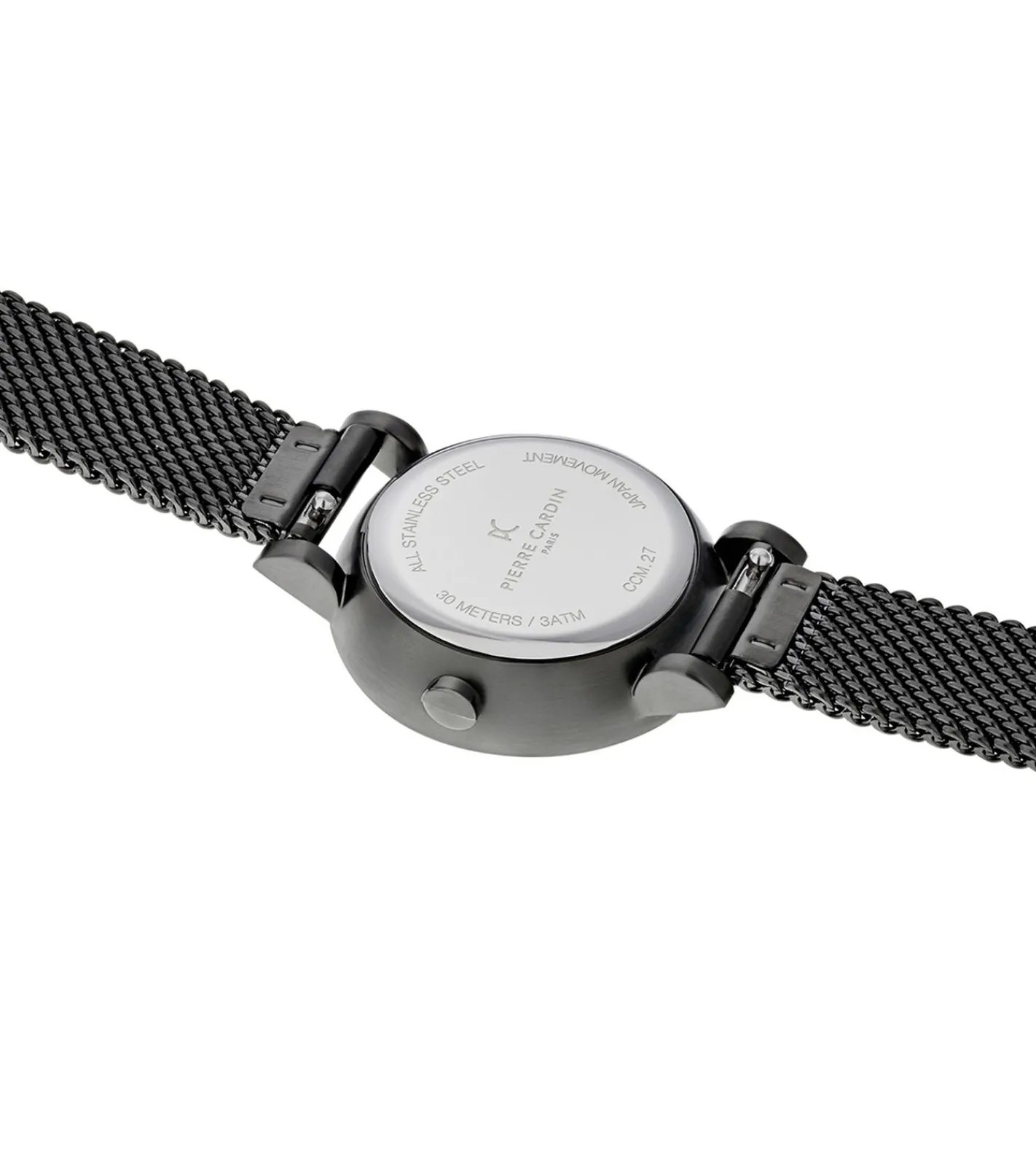 Damenuhren|Damenuhren*Pierre Cardin Damen Armband-Uhr Ziffernblatt mit silbernen Kreis-Details analoge Quarz-Uhr mit Edelstahl-Armband 3ATM 27mm CCM.0500 Grau