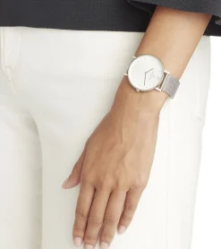 Damenuhren|Damenuhren*Pierre Cardin Damen schlichte Armband-Uhr analoge Quarz-Uhr mit Edelstahl-Armband 3ATM 39mm CBV.1006 Silber