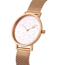 Damenuhren|Damenuhren*Pierre Cardin Damen Zweizeiger-Armband-Uhr Ziffernblatt mit Marken-Kürzel analoge Quarz-Uhr mit Edelstahl-Armband 3ATM 31mm CBV.1519 Rose-Gold