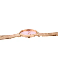 Damenuhren|Damenuhren*Pierre Cardin Damen Zweizeiger-Armband-Uhr Ziffernblatt mit Marken-Kürzel analoge Quarz-Uhr mit Edelstahl-Armband 3ATM 31mm CBV.1519 Rose-Gold
