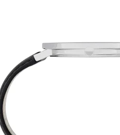 Herrenuhren|Herrenuhren*Pierre Cardin Herren analoge Quarz-Uhr mit Leder-Armband Armband-Uhr 3ATM 41mm CBV.1025 Silber/Schwarz