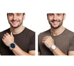 Herrenuhren|Herrenuhren*Pierre Cardin Herren Armband-Uhr analoge Quarz-Uhr mit Edelstahl-Armband 3ATM 40mm in Silber/Weiß oder Silber/Schwarz