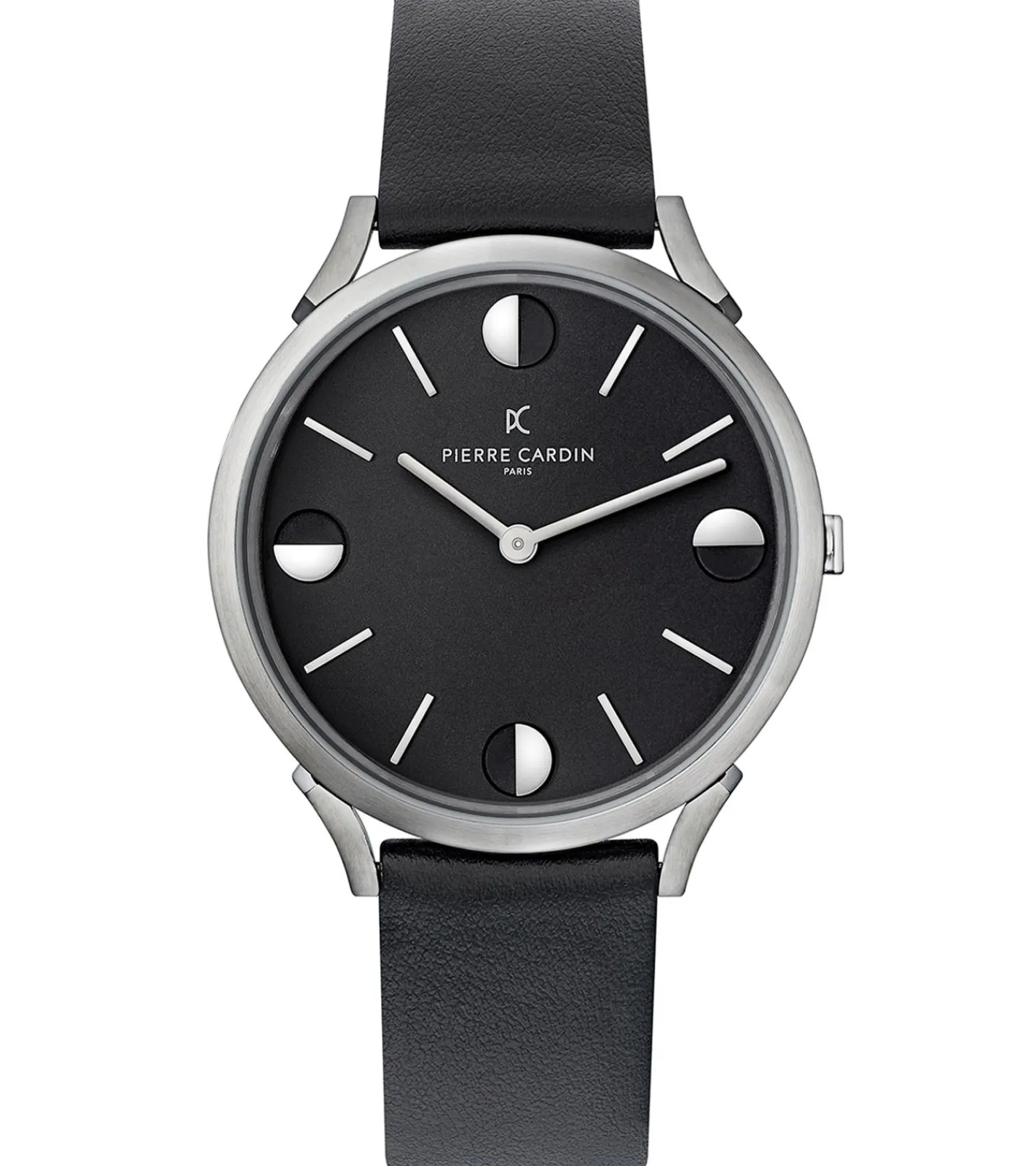 Herrenuhren|Herrenuhren*Pierre Cardin Herren Armband-Uhr analoge Quarz-Uhr mit Leder-Armband 3ATM 40mm Schwarz oder Blau