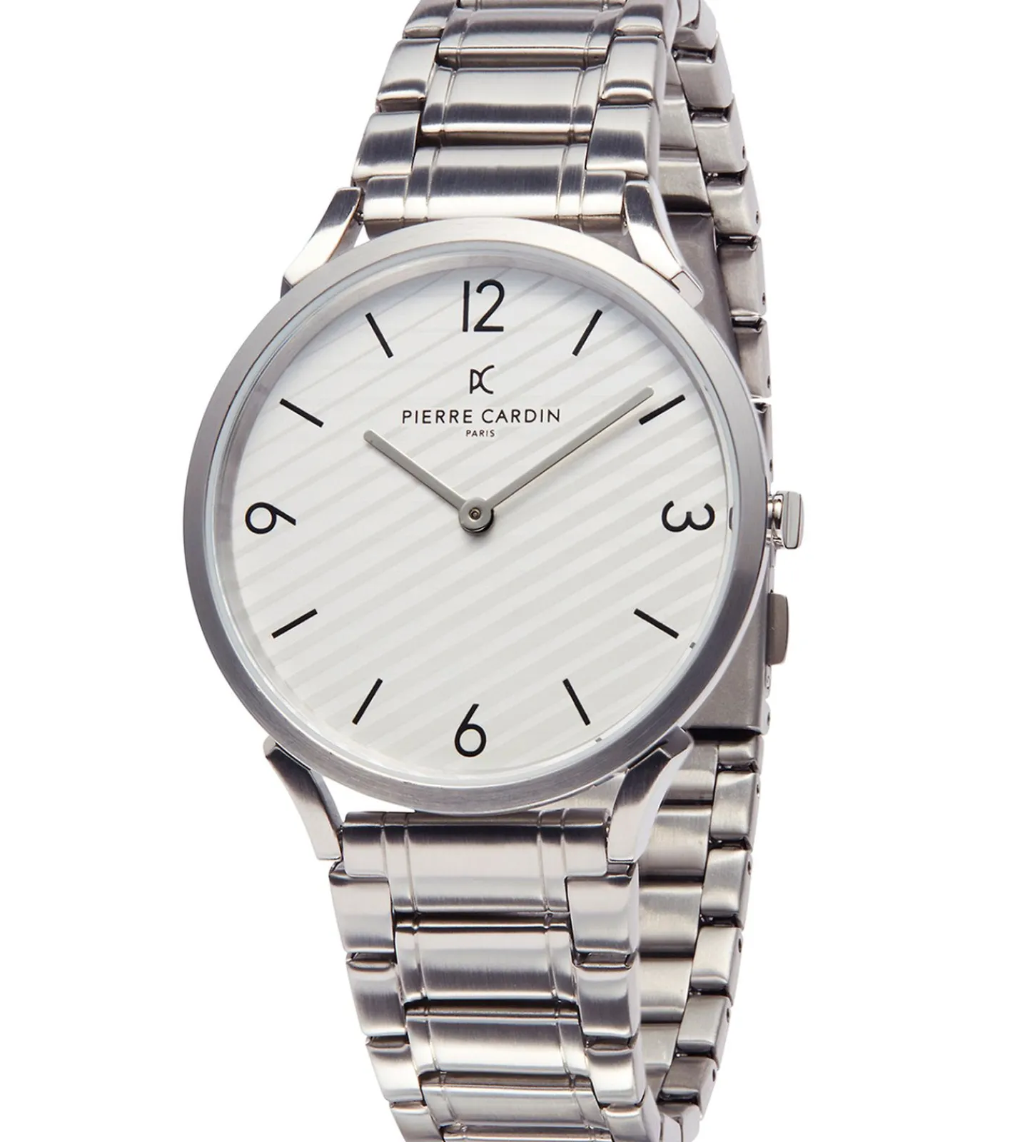 Herrenuhren|Herrenuhren*Pierre Cardin Herren Armband-Uhr analoge Quarz-Uhr mit Edelstahl-Armband 3ATM 40mm CPI.2020 Silber