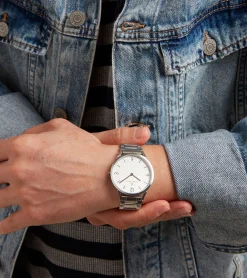 Herrenuhren|Herrenuhren*Pierre Cardin Herren Armband-Uhr analoge Quarz-Uhr mit Edelstahl-Armband 3ATM 40mm CPI.2020 Silber