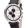 Herrenuhren|Herrenuhren*Pierre Cardin Herren Armband-Uhr mit Multi-Ziffernblatt analoge Quarz-Uhr mit Leder-Armband 3ATM 44mm CPI.2029 Silber/Schwarz
