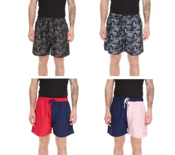 Nachtwäsche & Bademode*Pierre Cardin Herren Camouflage Schwimm-Hose Badehose Schwimm-Shorts Blau/Khaki-Grün, Khaki/Grün, Navy/Rot oder Navy/Pink