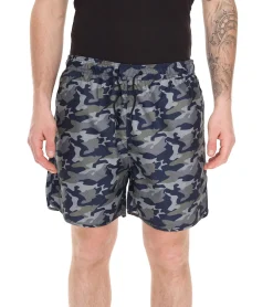 Nachtwäsche & Bademode*Pierre Cardin Herren Camouflage Schwimm-Hose Badehose Schwimm-Shorts Blau/Khaki-Grün, Khaki/Grün, Navy/Rot oder Navy/Pink