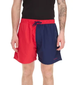 Nachtwäsche & Bademode*Pierre Cardin Herren Schwimm-Hose Badehose modische Schwimm-Shorts LA205027 Rot/Navy, Navy/Rosa oder Blau