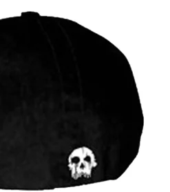 Caps & Mützen*Bio-Domes Headgear Pike Apparel Unisex Trucker-Cap aus dem Rock-Bereich Base-Cap mit Totenkopf und Patronen-Applikation TC109526PIK Schwarz