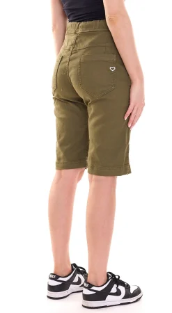 Shorts & Bermudas*PLEASE Damen Stoff-Shorts kurze Hose mit Bindeband Bermuda 45331929 Khaki