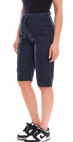 Shorts & Bermudas*PLEASE Damen Stoff-Shorts kurze Hose mit Bindeband Bermuda 58839834 Navy