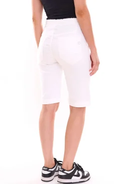 Shorts & Bermudas*PLEASE Damen Stoff-Shorts kurze Hose mit Bindeband Bermuda Sommer-Hose Rot, Weiß oder Khaki