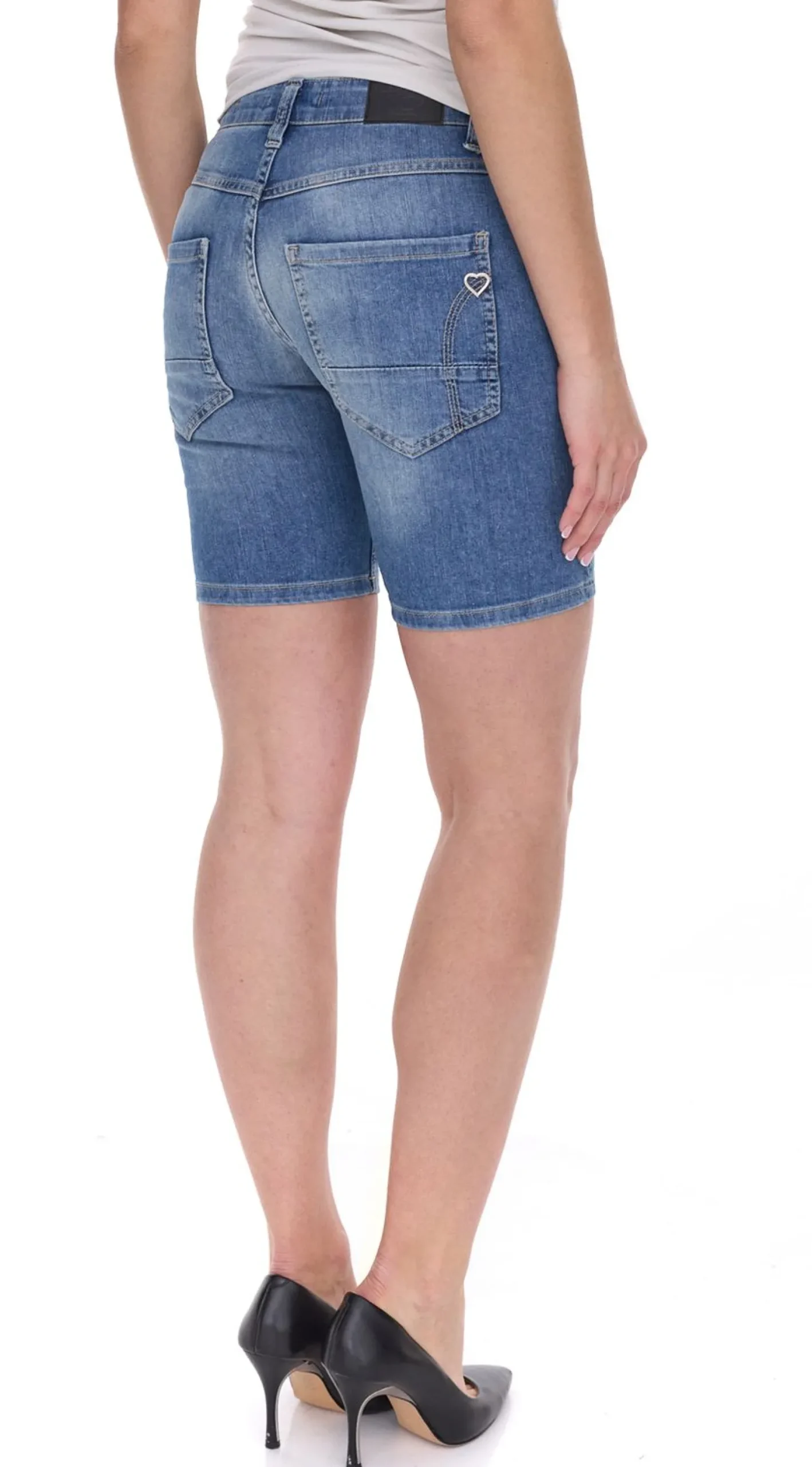 Shorts & Bermudas*PLEASE P88A Damen Jeans-Shorts stylische Denim-Hose mit Five-Pocket-Style 86741462 Blau