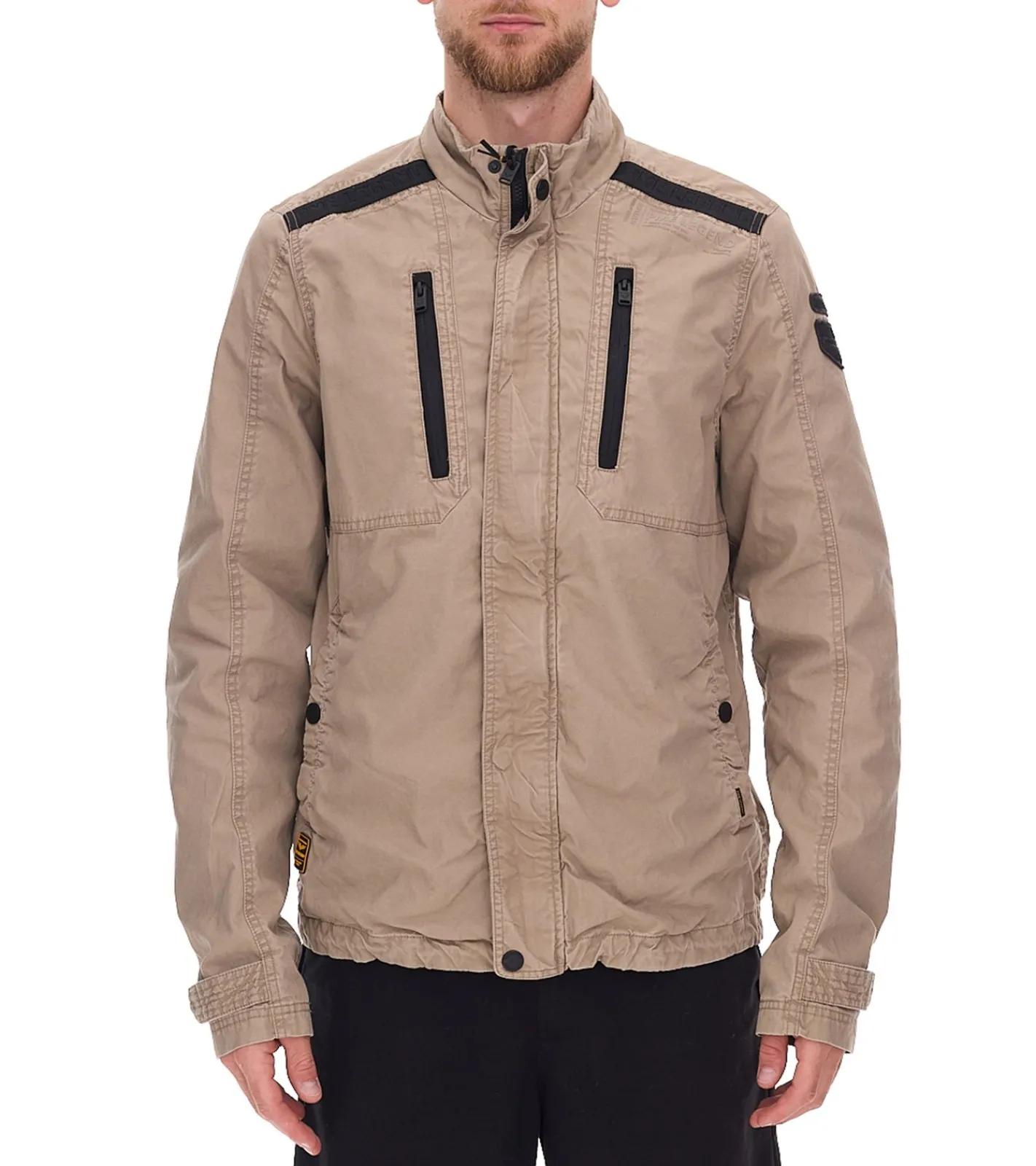 Jacken & Mäntel*PME LEGEND RIPPACK 2.0 Herren stylische Baumwoll-Jacke trendige Übergangs-Jacke mit Stehkragen PJA2202197 8013 Braun/Schwarz