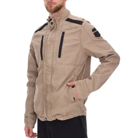 Jacken & Mäntel*PME LEGEND RIPPACK 2.0 Herren stylische Baumwoll-Jacke trendige Übergangs-Jacke mit Stehkragen PJA2202197 8013 Braun/Schwarz