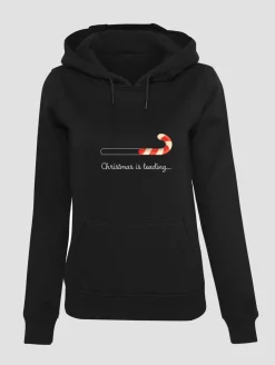 Sweater & Pullover*POD Ladies Christmas Loading Heavy Hoody schwarz