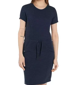 Kleider*POLARINO Damen Sommer-Kleid Mini-Kleid stylisches Shirt-Kleid Urlaubs-Kleid 24164953 Dunkelblau