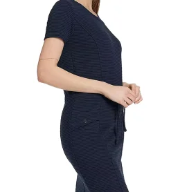 Kleider*POLARINO Damen Sommer-Kleid Mini-Kleid stylisches Shirt-Kleid Urlaubs-Kleid 24164953 Dunkelblau