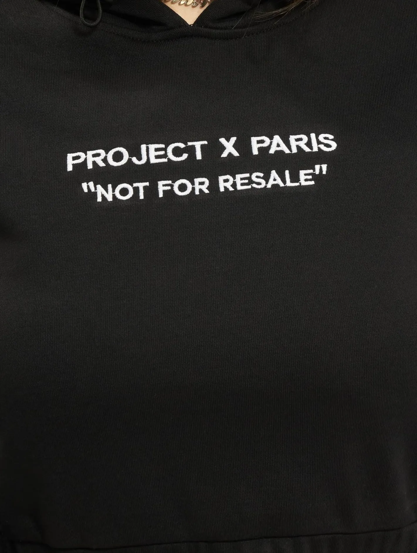 Sweater & Pullover*Project X Paris Kurzer Fleece-Hoodie zum Überziehen, schwarz