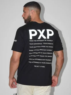 T-Shirts & Tank Tops*Project X Paris Reflektierendes Schriftdesign T-Shirt schwarz