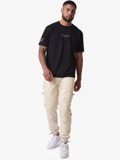 T-Shirts & Tank Tops*Project X Paris Reflektierendes Schriftdesign T-Shirt schwarz