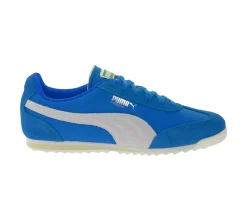 Sneaker & Turnschuhe*PUMA Arizona Nylon Retro-Sneaker mit Wildleder-Overlays Low-Top Schnür-Schuhe 398682 01 Blau/Weiß