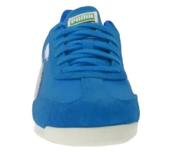 Sneaker & Turnschuhe*PUMA Arizona Nylon Retro-Sneaker mit Wildleder-Overlays Low-Top Schnür-Schuhe 398682 01 Blau/Weiß